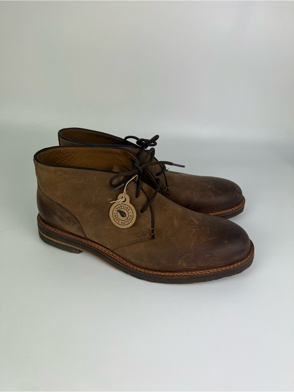 NEW Johnston & Murphy Calder Mens Chukka Boots Size 10 M Brown Leather Lace Up